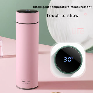 Super Cute, Stainless steel thermos bottle SMART Water Cup LCD Touch Screen display temperature Thermos Bottle