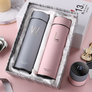 Super Cute, Stainless steel thermos bottle SMART Water Cup LCD Touch Screen display temperature Thermos Bottle