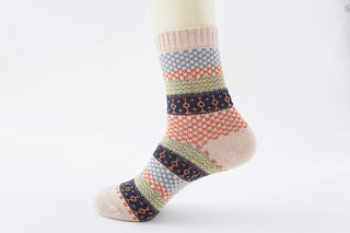 Colorful Warm Wool Retro Socks