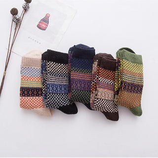Colorful Warm Wool Retro Socks